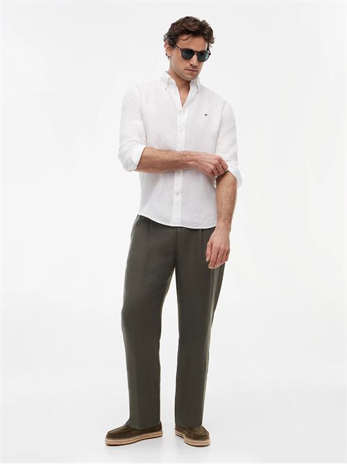 Camicia regular fit in puro lino TOMMY HILFIGER | MW0MW41530/YBR